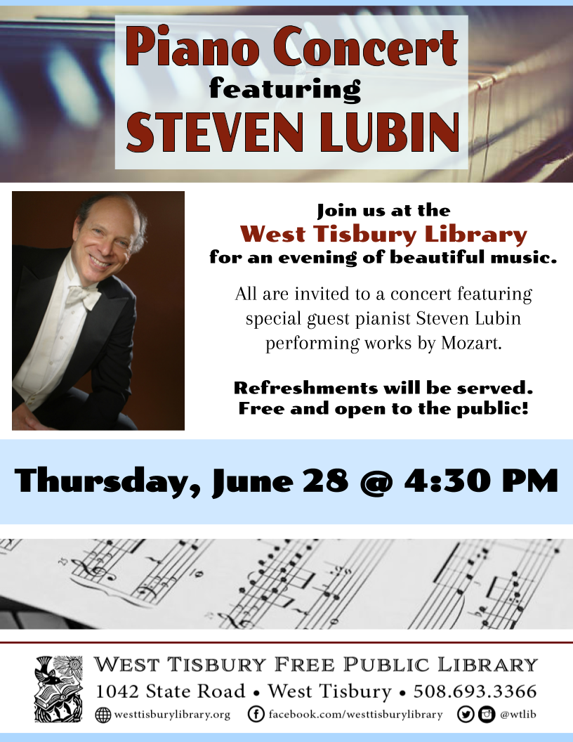 Piano Concert Featuring Steven Lubin