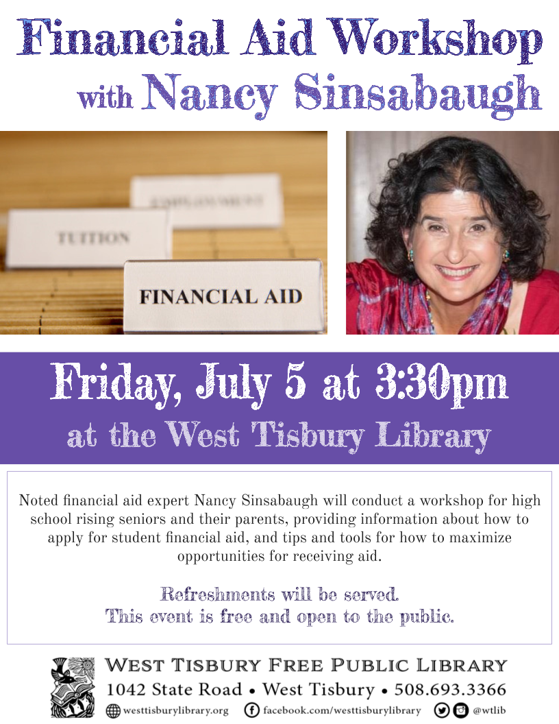 Financial Aid Workshop with Nancy Sinsabaugh