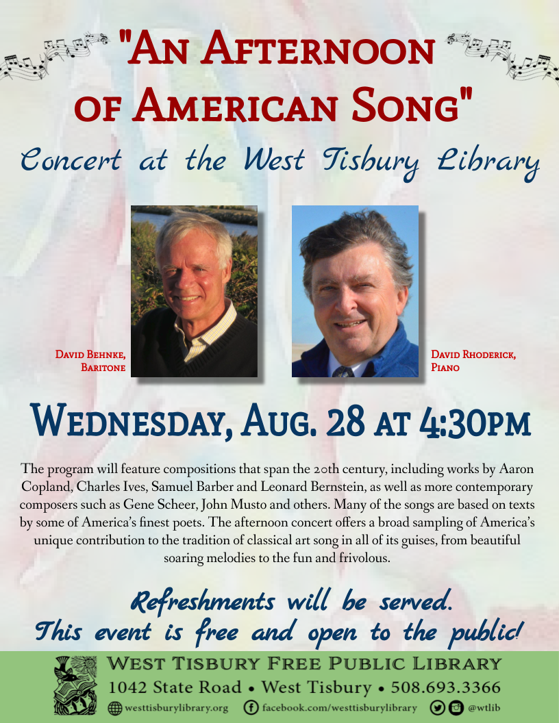 Concert: “An Afternoon of American Song”