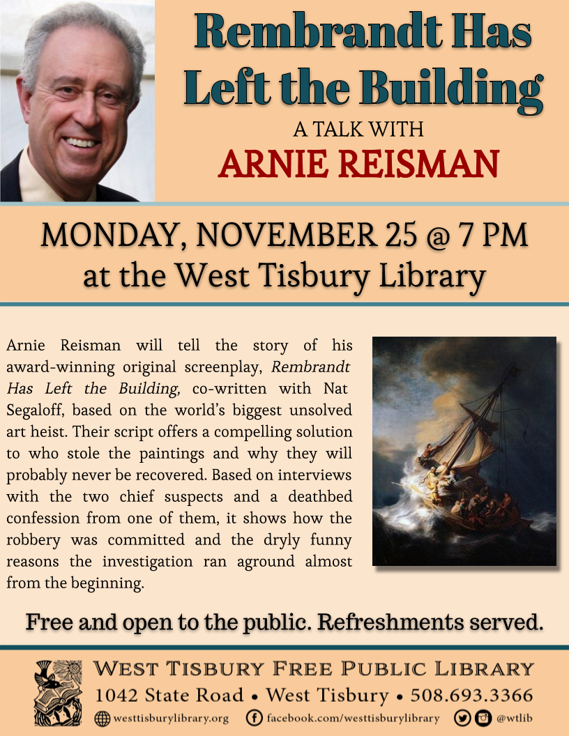 Rembrandt Has Left the Building: A Talk with Arnie Reisman