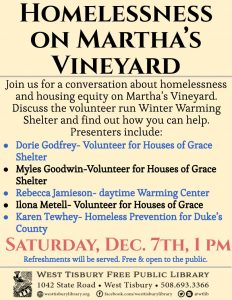 Homelessness on Martha's Vineyard