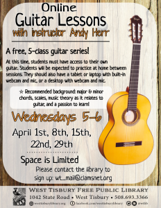 CLASS FULL Online Guitar Lessons- With Instructor Andy Herr