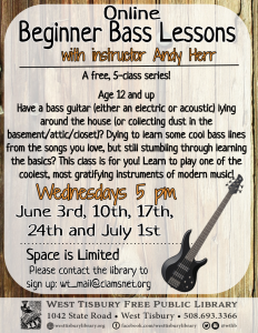 Online Beginner Bass Class (5-class series) with Andy Herr