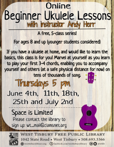 Online Beginner Ukulele Class (5-class series) with Andy Herr