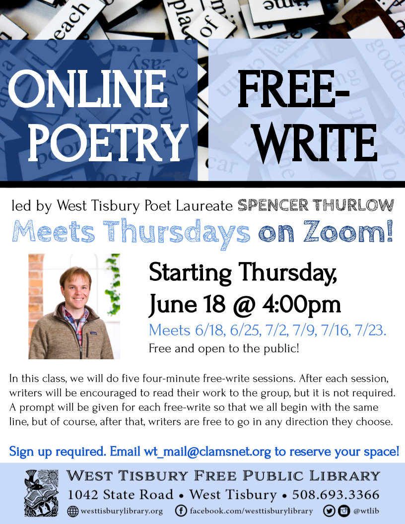 CLASS FULL! Online Free-Write Poetry Class - Series 3