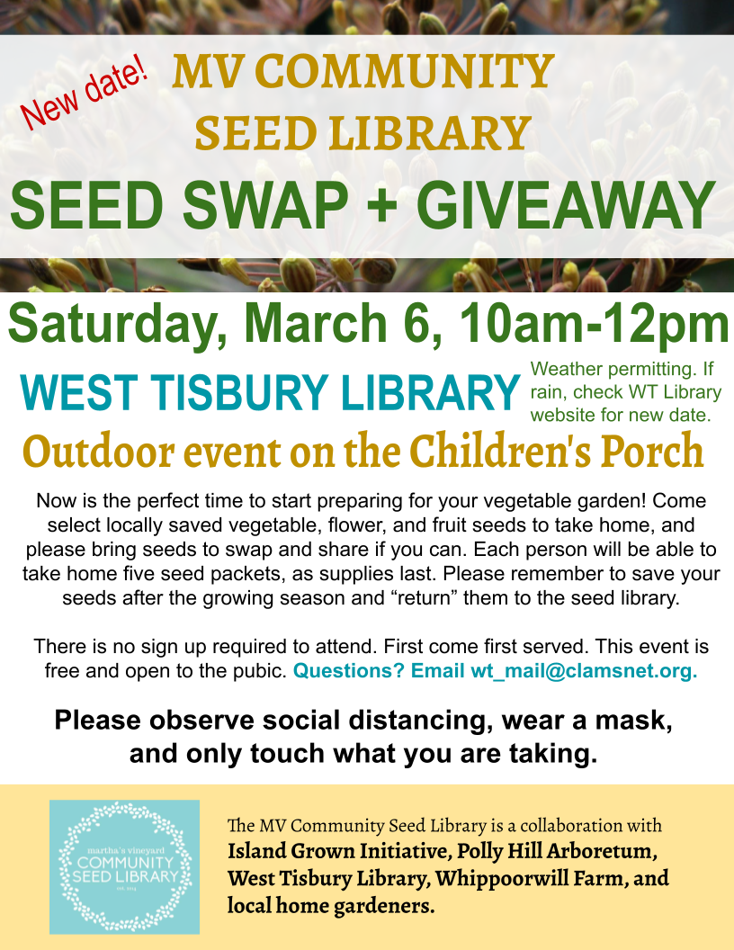 New date! - MV Community Seed Library’s Seed Swap and Giveaway
