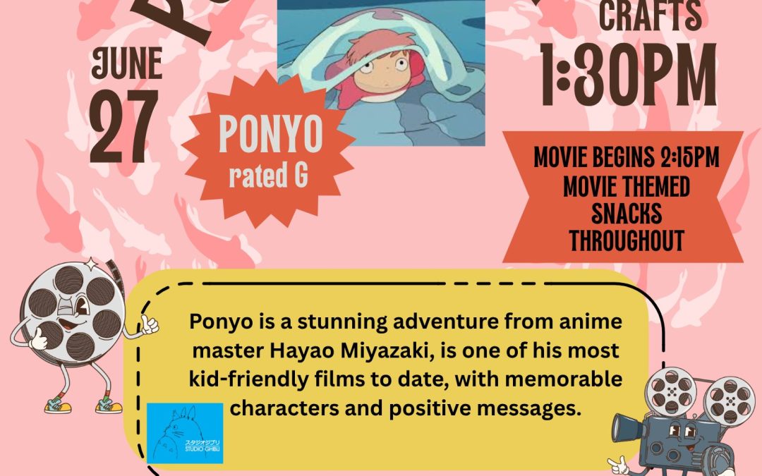 🐟 “Ponyo Party” Movie Day at the WestTisbury Library 🍜