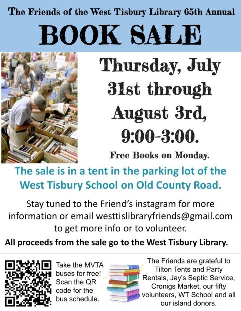 Friends Book Sale At The W T School West Tisbury Public Library