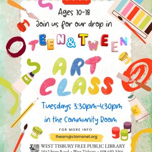 teen/tween art class Tuesdays 3:30pm - 4:30pm