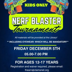 afterhours library nerf blaster event