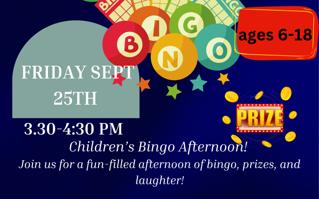 Afterschool Bingo for kids aged 6-18  years