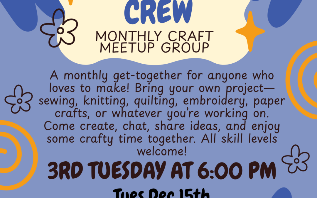 Monthly Craft meetup group